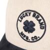 Lucky Brand Classic Cotton Hat | Adjustable | Dad Hat | Baseball Cap | Golf | Fishing | Low Profile | 5 Panel Design(Mfg Co Embroidered – Cream)