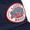 Lucky Brand Classic Cotton Hat | Adjustable | Dad Hat | Baseball Cap | Golf | Fishing | Low Profile | 5 Panel Design(Oval Clover Patch – Dark Navy)