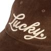 Lucky Brand Classic Cotton Hat | Adjustable | Dad Hat | Baseball Cap | Golf | Fishing | Low Profile | 5 Panel Design(Script Corduroy – Brown)
