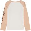 Lucky Brand Girls’ Long Sleeve Graphic T-Shirt, Tagless Cotton Tee with Fun Designs(Cameo Rose Positivity)