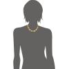 Lucky Brand Gold Plated Fan Shaped Statement Necklace for Women