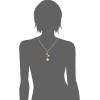 Lucky Brand Gold Plated Necklace for women with Rose Quartz Stone Pendant