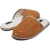 Lucky Brand Memory Foam Rubber Sole Scuff Bedroom Slipper – Soft Comfy Men’s Slippers – Indoor/Outdoor Mens House Slippers(Tan)