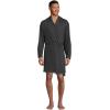 Lucky Brand Men’s Bathrobe – Warm Long Sleeve Knit Robe with Shawl Collar – Soft Cotton Blend Bath Robes for Men (Size: S-XL)(Charcoal Heather)