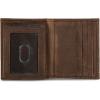 Lucky Brand Men’s Bifold Wallet | ID Window | Card Slots | Genuine Leather | Organization | Durable | Stylish(DBL Stitched Leather – Brown (L-fold))