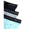 Lucky Brand Mens Boxer Briefs – 3 Pack Classic Mens Underwear Boxer Briefs with Functional Fly – Soft Cotton Boxers for Men(Black/Print/Heather Grey)