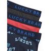 Lucky Brand Mens Boxer Briefs – 3 Pack Classic Mens Underwear Boxer Briefs with Functional Fly – Soft Cotton Boxers for Men(Charcoal Grey Heather/Mood Indigo Print/Mineral Red)