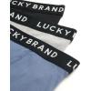 Lucky Brand Mens Boxer Briefs – 3 Pack Classic Mens Underwear Boxer Briefs with Functional Fly – Soft Cotton Boxers for Men(Grey/Black/Navy)