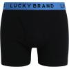 Lucky Brand Mens Boxer Briefs – 3 Pack Classic Mens Underwear Boxer Briefs with Functional Fly – Soft Cotton Boxers for Men(Jet Black/Black/Jet Black Print)