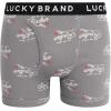 Lucky Brand Mens Boxer Briefs – 3 Pack Classic Mens Underwear Boxer Briefs with Functional Fly – Soft Cotton Boxers for Men(Jet Blackdecember Sky Printmineral Red)