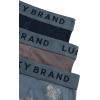 Lucky Brand Mens Boxer Briefs – 3 Pack Classic Mens Underwear Boxer Briefs with Functional Fly – Soft Cotton Boxers for Men(Medium Grey/Stormy Weather Print/Dark Grey)
