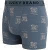 Lucky Brand Mens Boxer Briefs – 3 Pack Classic Mens Underwear Boxer Briefs with Functional Fly – Soft Cotton Boxers for Men(Medium Grey/Stormy Weather Print/Dark Grey)