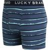Lucky Brand Mens Boxer Briefs – 3 Pack Classic Mens Underwear Boxer Briefs with Functional Fly – Soft Cotton Boxers for Men(Mood Indigo/Stripe/Sea Angel)