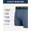 Lucky Brand Mens Boxer Briefs – 3 Pack Classic Mens Underwear Boxer Briefs with Functional Fly – Soft Cotton Boxers for Men(Mood Indigo/Stripe/Sea Angel)