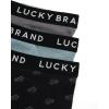 Lucky Brand Mens Boxer Briefs – 3 Pack Classic Mens Underwear Boxer Briefs with Functional Fly – Soft Cotton Boxers for Men(Smoked Pearl/Print/Lead)