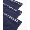 Lucky Brand Mens Boxer Briefs – 3 Pack Classic Mens Underwear Boxer Briefs with Functional Fly – Soft Cotton Boxers for Men(Solid Navy)