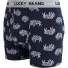 Lucky Brand Men’s Boxer Briefs – 3 Pack Soft Stretch Casual Men’s Underwear with Functional Fly Pouch Boxers (S-2XL)(Indigo Heather/Shadow Black/Tibetan Red)