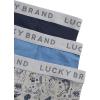 Lucky Brand Men’s Boxer Briefs – 3 Pack Soft Stretch Casual Men’s Underwear with Functional Fly Pouch Boxers (S-2XL)(Indigo/Grey Heather Print/Coronet Blue)