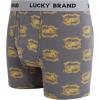 Lucky Brand Men’s Boxer Briefs – 3 Pack Soft Stretch Casual Men’s Underwear with Functional Fly Pouch Boxers (S-2XL)(Indigo/Smoked Pearl Print/Charcoal Grey)