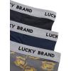 Lucky Brand Men’s Boxer Briefs – 3 Pack Soft Stretch Casual Men’s Underwear with Functional Fly Pouch Boxers (S-2XL)(Indigo/Smoked Pearl Print/Charcoal Grey)