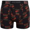 Lucky Brand Men’s Boxer Briefs – 3 Pack Soft Stretch Casual Men’s Underwear with Functional Fly Pouch Boxers (S-2XL)(Jet Black/Jet Black Print/Tandori Spice)