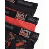 Lucky Brand Men’s Boxer Briefs – 3 Pack Soft Stretch Casual Men’s Underwear with Functional Fly Pouch Boxers (S-2XL)(Jet Black/Jet Black Print/Tandori Spice)