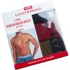 Lucky Brand Men’s Boxer Briefs – 3 Pack Soft Stretch Casual Men’s Underwear with Functional Fly Pouch Boxers (S-2XL)(Jet Black/Tibetan Red Print/Dark Olive Heather)