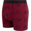 Lucky Brand Men’s Boxer Briefs – 3 Pack Soft Stretch Casual Men’s Underwear with Functional Fly Pouch Boxers (S-2XL)(Jet Black/Tibetan Red Print/Dark Olive Heather)