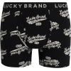 Lucky Brand Men’s Boxer Briefs – 3 Pack Soft Stretch Casual Men’s Underwear with Functional Fly Pouch Boxers (S-2XL)(Medium Grey/Jet Black Print/Red Ochre)