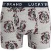 Lucky Brand Men’s Boxer Briefs – 3 Pack Soft Stretch Casual Men’s Underwear with Functional Fly Pouch Boxers (S-2XL)(Mood Indigo/Grey Heather Print/Tibetan Red)