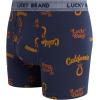 Lucky Brand Men’s Boxer Briefs – 3 Pack Soft Stretch Casual Men’s Underwear with Functional Fly Pouch Boxers (S-2XL)(Red Ochre/Indigo Print/Vintage Indigo)