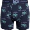 Lucky Brand Men’s Boxer Briefs – 3 Pack Soft Stretch Casual Men’s Underwear with Functional Fly Pouch Boxers (S-2XL)(Total Eclipse/Mood Indigo Print/Reef Waters)