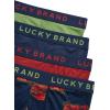 Lucky Brand Mens Boxer Briefs – 4 Pack Sport Soft Boxers for Men with No Fly Pouch – Performance Mens Underwear Boxer Briefs(Mood Indigo/Red Ochre/Print/Piquant Green)