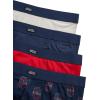 Lucky Brand Mens Boxer Briefs – 4 Pack Sport Soft Boxers for Men with No Fly Pouch – Performance Mens Underwear Boxer Briefs(Mood Indigo/Vivid Red/Print/Beige)