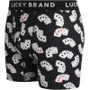 Lucky Brand Mens Boxer Briefs – 4 Pack Sport Soft Boxers for Men with No Fly Pouch – Performance Mens Underwear Boxer Briefs(Smoked Pearl/Jet Black/Print)