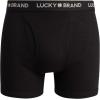 Lucky Brand Mens Boxer Briefs – 6 Pack Classic Mens Underwear Boxer Briefs with Functional Fly – Soft Cotton Boxers for Men(Black/Black/Black)