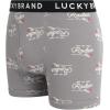 Lucky Brand Mens Boxer Briefs – 6 Pack Classic Mens Underwear Boxer Briefs with Functional Fly – Soft Cotton Boxers for Men(Jet Black/December Sky Print/Mineral Red)