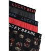 Lucky Brand Mens Boxer Shorts – 3 Pack Knit Cotton Boxers for Men with Functional Fly – Lightweight Mens Underwear Boxers(Charcoal Grey/Heatherjet Black Print/Mineral Red)