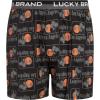 Lucky Brand Mens Boxer Shorts – 3 Pack Knit Cotton Boxers for Men with Functional Fly – Lightweight Mens Underwear Boxers(Charcoal/Black Print/Dark Green)