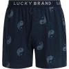 Lucky Brand Mens Boxer Shorts – 3 Pack Knit Cotton Boxers for Men with Functional Fly – Lightweight Mens Underwear Boxers(Heather Grey/Print/Bottle Green)