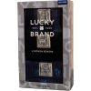 Lucky Brand Mens Boxer Shorts – 3 Pack Woven Cotton Boxers for Men with Functional Fly – Lightweight Mens Underwear Boxers(Indigo Plaid/Black/Indigo Print)