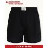 Lucky Brand Mens Boxer Shorts – 3 Pack Woven Cotton Boxers for Men with Functional Fly – Lightweight Mens Underwear Boxers(Medium Grey/Mineral Red/Jet Black)