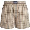 Lucky Brand Mens Boxer Shorts – 3 Pack Woven Cotton Boxers for Men with Functional Fly – Lightweight Mens Underwear Boxers(Peyote Plaid/Light Grey/Coronet Blue Print)