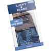 Lucky Brand Mens Boxer Shorts – 3 Pack Woven Cotton Boxers for Men with Functional Fly – Lightweight Mens Underwear Boxers(Peyote Plaid/Light Grey/Coronet Blue Print)