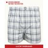 Lucky Brand Mens Boxer Shorts – 3 Pack Woven Cotton Boxers for Men with Functional Fly – Lightweight Mens Underwear Boxers(Plaid/Blue/Print)
