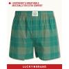 Lucky Brand Mens Boxer Shorts – 3 Pack Woven Cotton Boxers for Men with Functional Fly – Lightweight Mens Underwear Boxers(Plaid/Smoked Pearl Print/Jet Black)