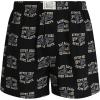 Lucky Brand Mens Boxer Shorts – 6 Pack Relaxed Fit Cotton Boxers with Functional Fly and Elastic Waistband (Sizes: S-XL)(December Sky Plaid/Jet Black/Jet Black Print)