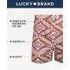 Lucky Brand Mens Boxer Shorts – 6 Pack Relaxed Fit Cotton Boxers with Functional Fly and Elastic Waistband (Sizes: S-XL)(December Sky Plaid/Jet Black/Jet Black Print)