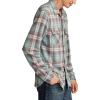 Lucky Brand Men’s Brushed Long Sleeve Knit Shirting(Blue Multi)