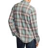 Lucky Brand Men’s Brushed Long Sleeve Knit Shirting(Blue Multi)